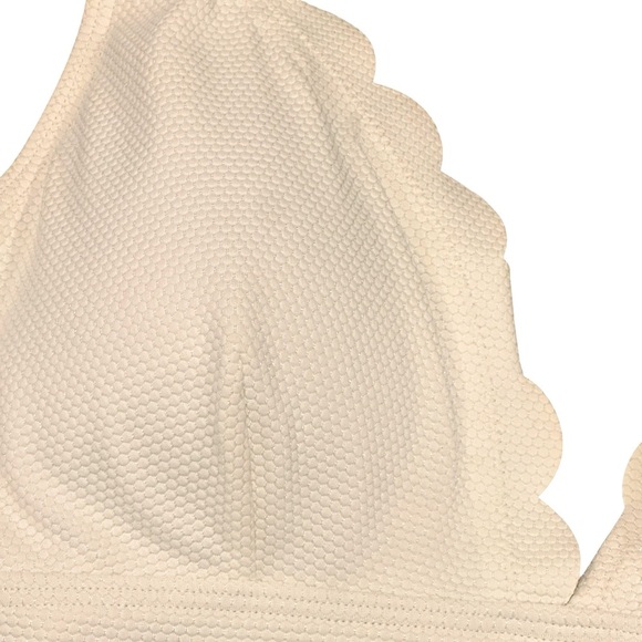 Kate Spade Swimwear, Scallop V-Neck One Piece Swimsuit, Ivory Large NWT - Picture 5 of 12